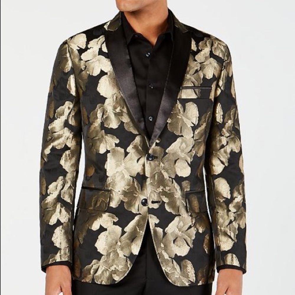 Back and Gold Tuxedo Jacket